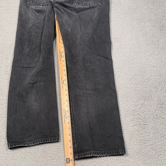 Vintage Levis 501xx Jeans Mens 34x32 Black Denim Great Fade Grunge Button Fly - Picture 12 of 13